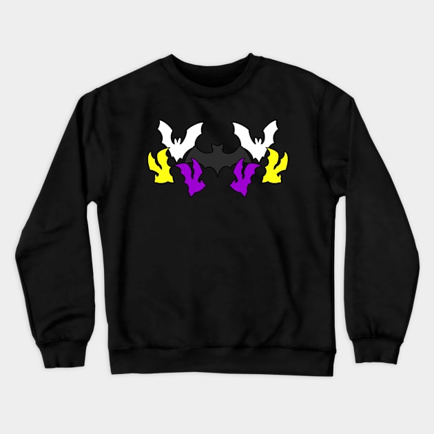 Pride Bats Non-binary Crewneck Sweatshirt by FilthyAnimals